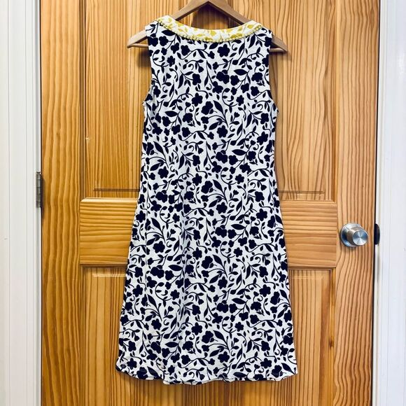 Boden Black and Yellow Floral Midi Sleeveless Dress size 6 US - Picture 3 of 7